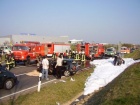 Pkw-Unfall mit Brandfolge S1 Richtung Radefeld
